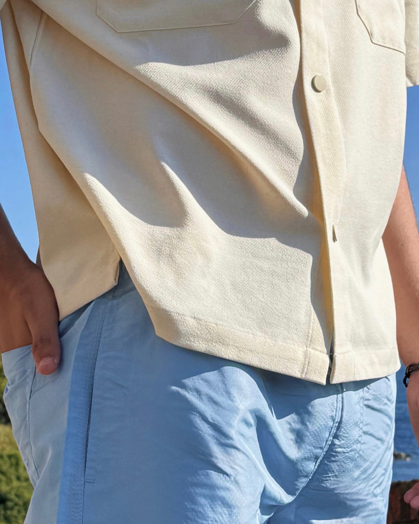 WORDLESS MINIMAL BLOUSE LINEN MIXTURE SS25