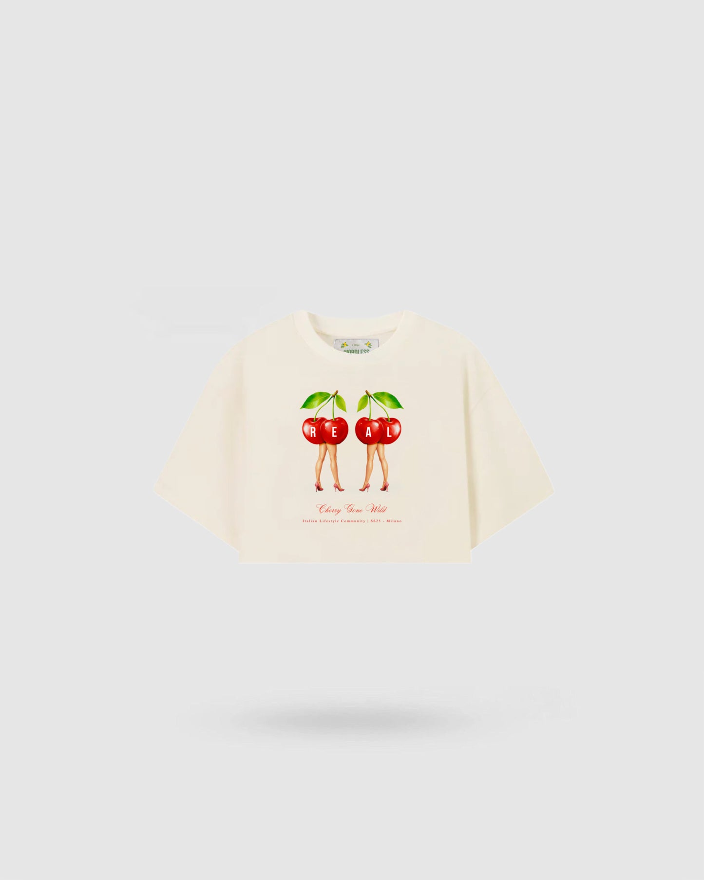 WORDLESS WOMANS WILD CHERRY ULTRA-BOXY TEE 300