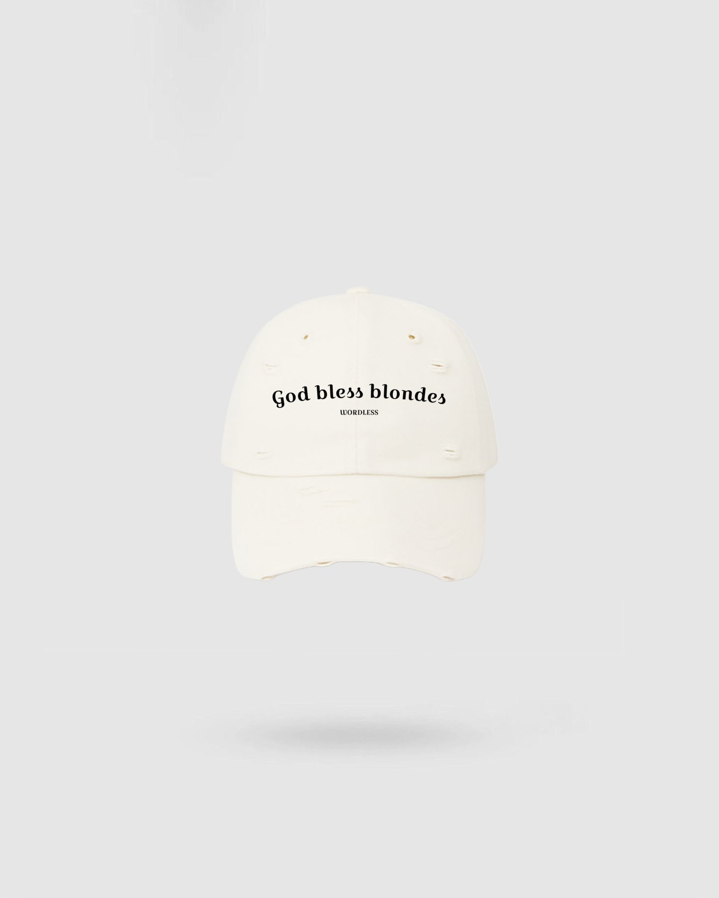 WORDLESS BLONDES DISTRESSED HAT 2025