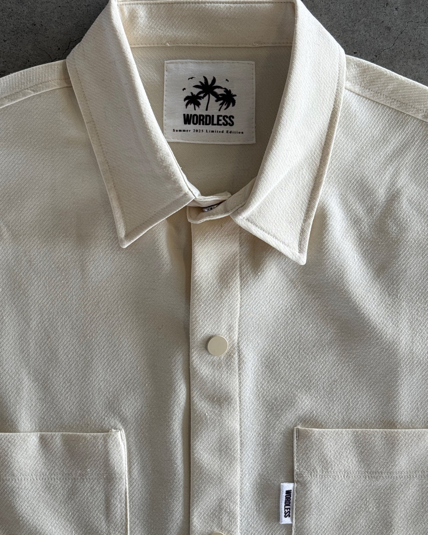 WORDLESS MINIMAL BLOUSE LINEN MIXTURE SS25
