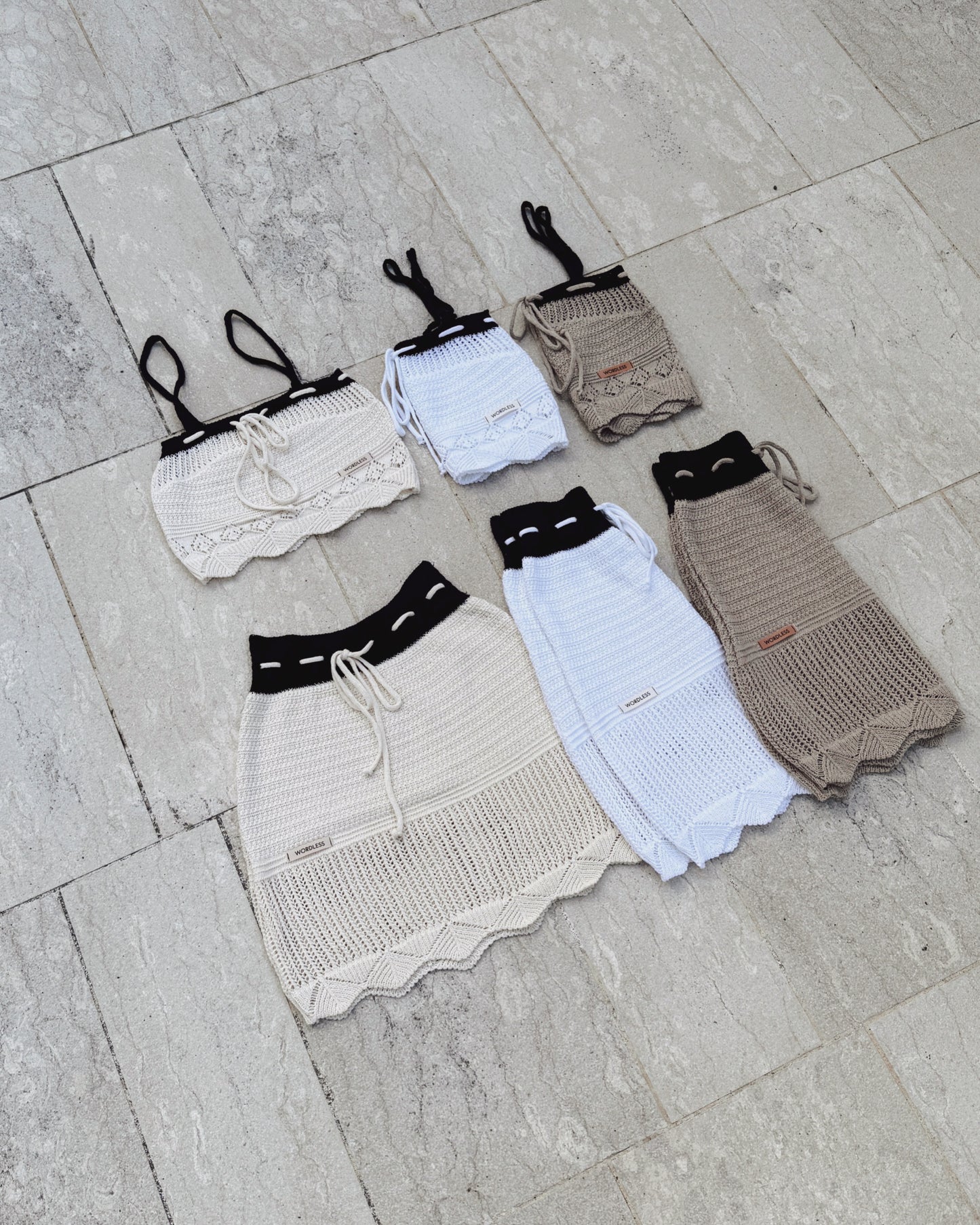 WORDLESS CINQUE TERRE WOMANS SET CREAM