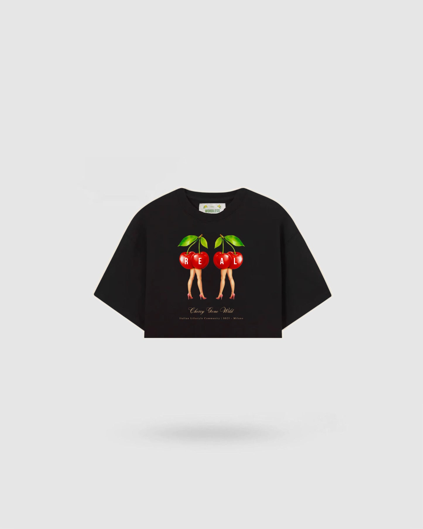 WORDLESS WOMANS WILD CHERRY ULTRA-BOXY TEE 300