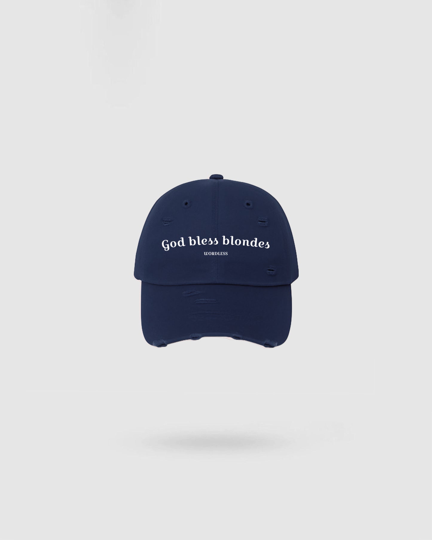 WORDLESS BLONDES DISTRESSED HAT 2025