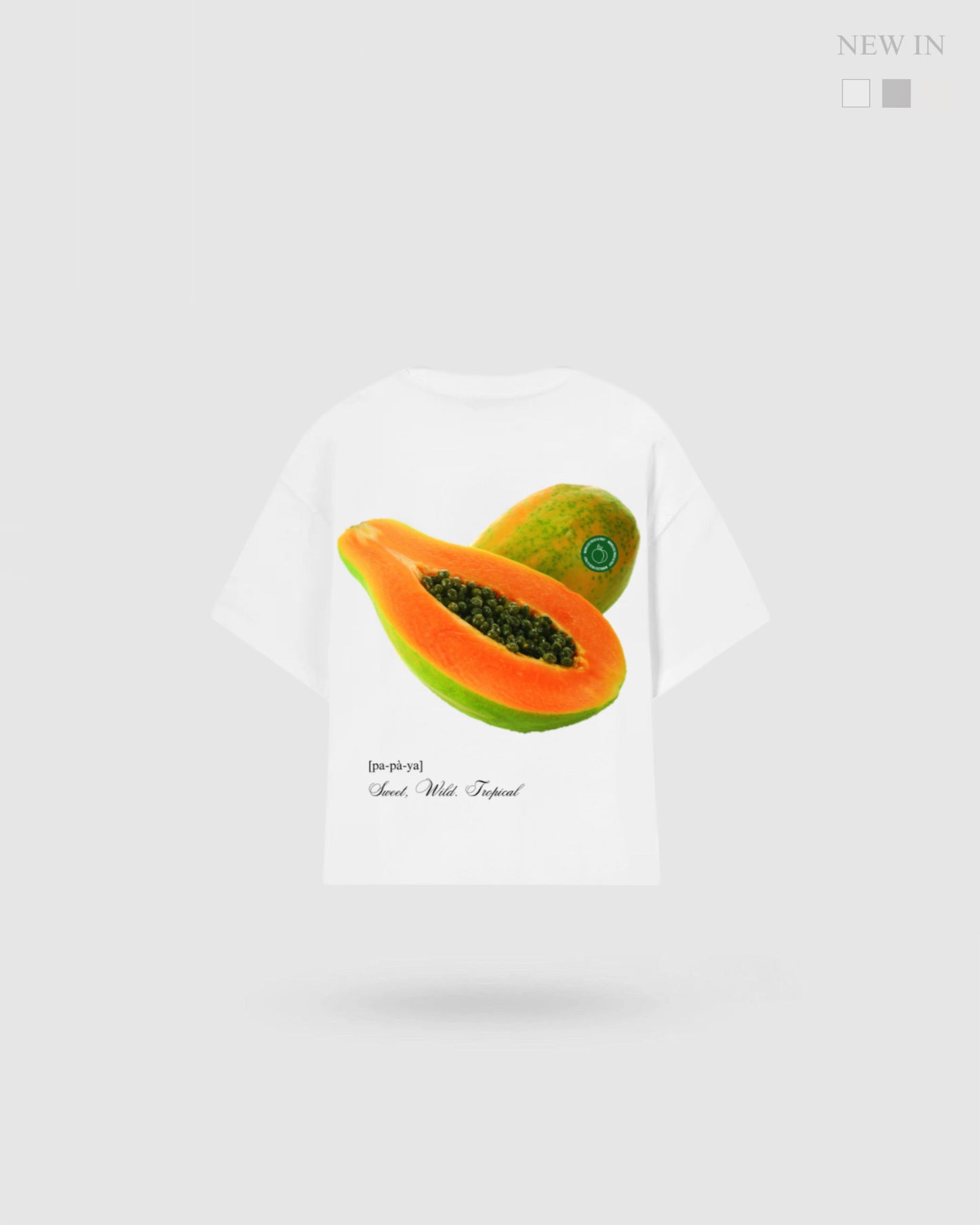WORDLESS PAPAYA BOXY TEE 300