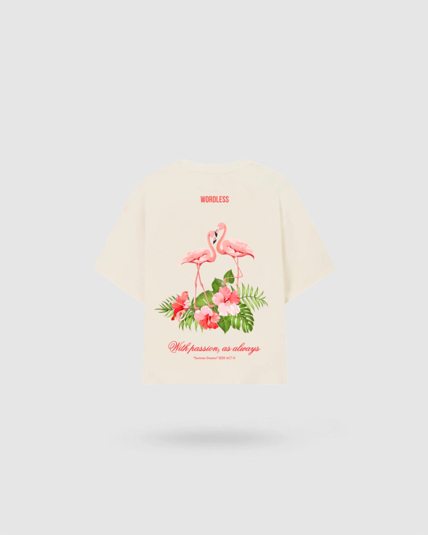 WORDLESS FLAMINGO BOXY TEE 300
