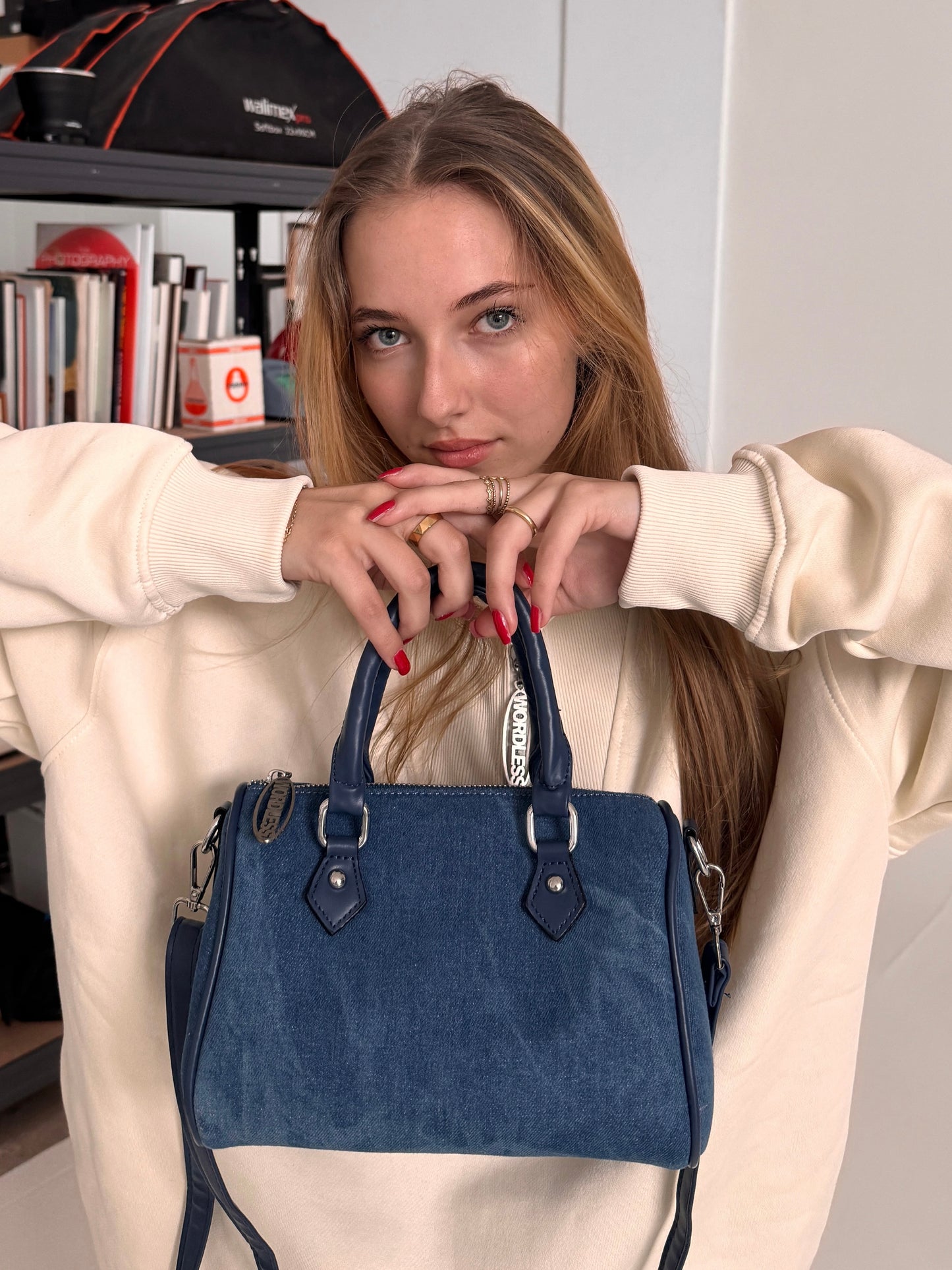 WORDLESS ICONIC Mini Bag Denim
