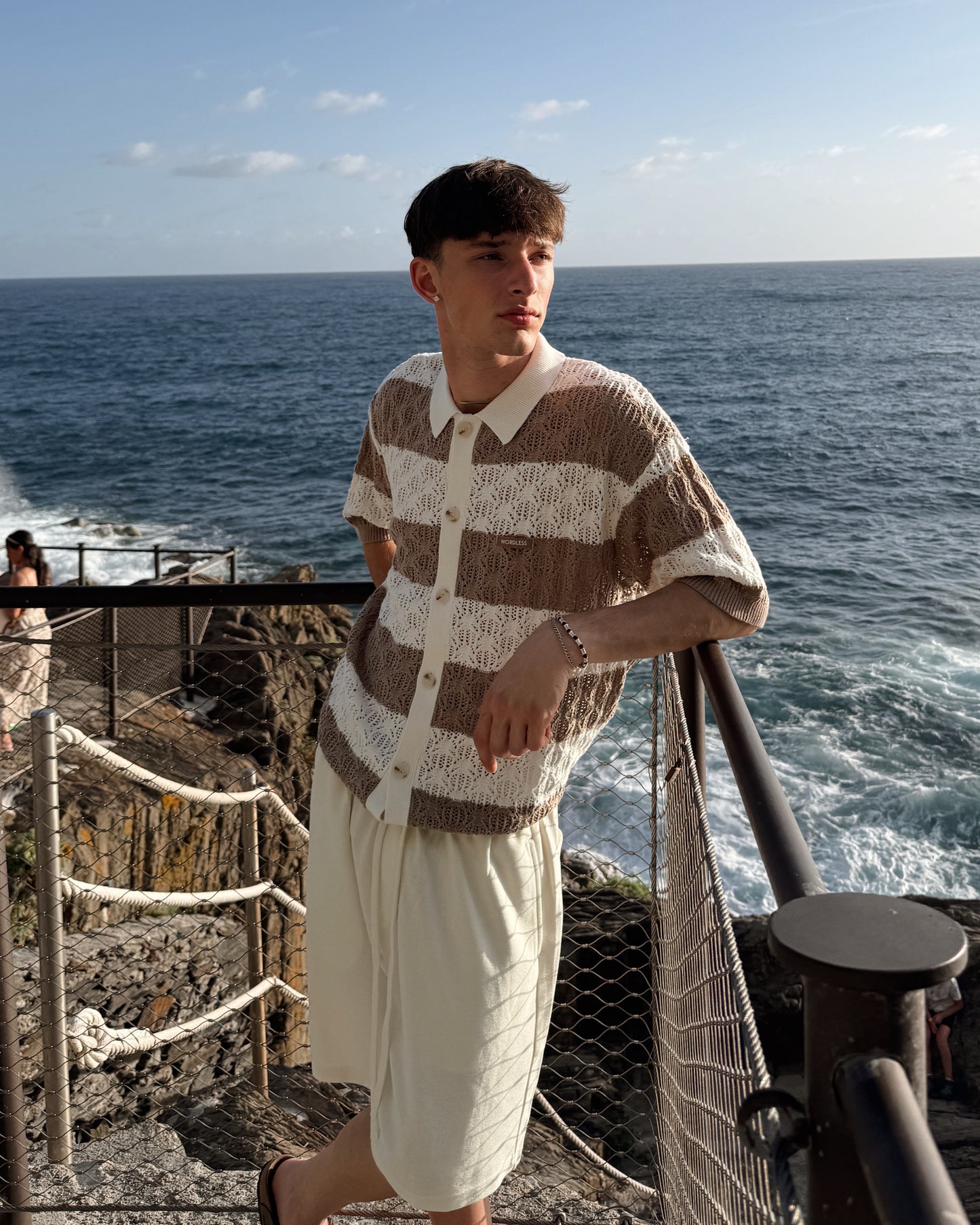 WORDLESS CINQUE TERRE SHIRT BROWN