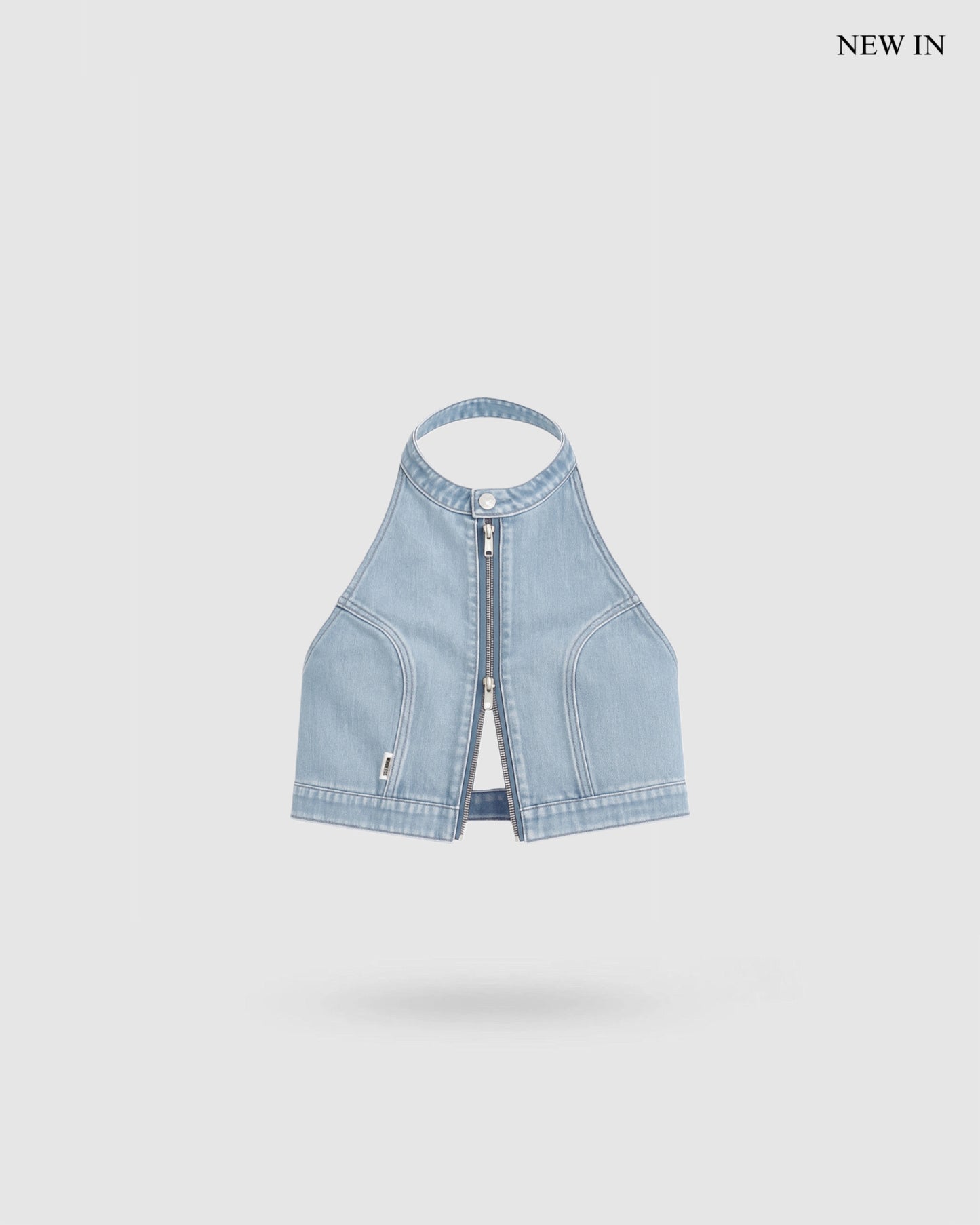 WORDLESS WOMAN'S DENIM ZIP TOP SS25