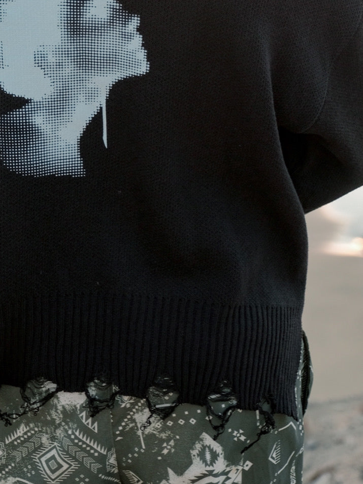 WORDLESS DESTROYED SWEATER IIII DESIGNED BY LORENZO MARCHESI