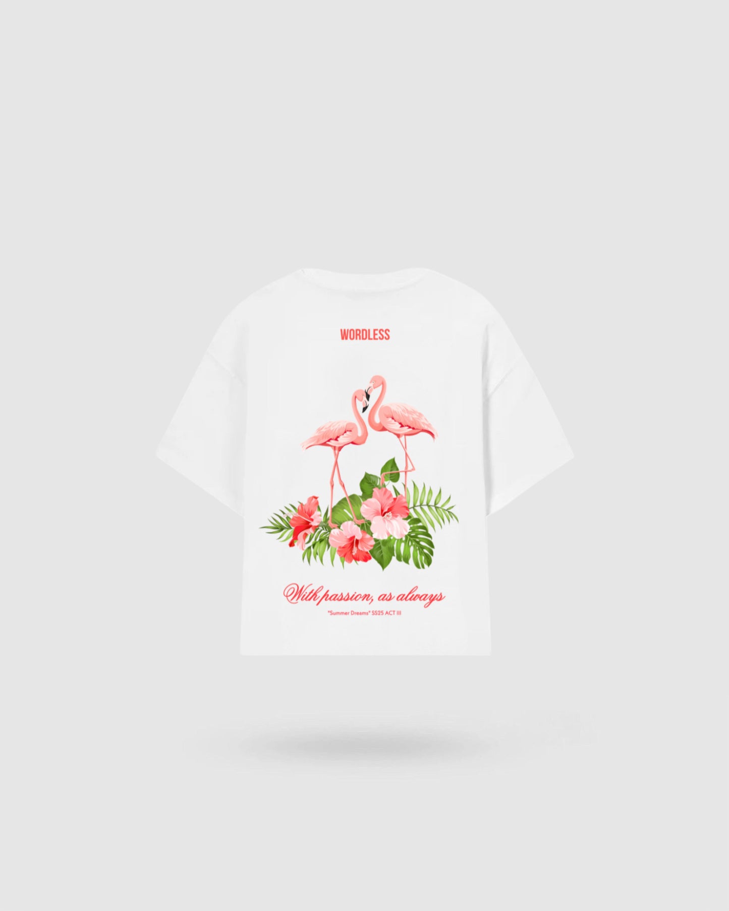 WORDLESS FLAMINGO BOXY TEE 300