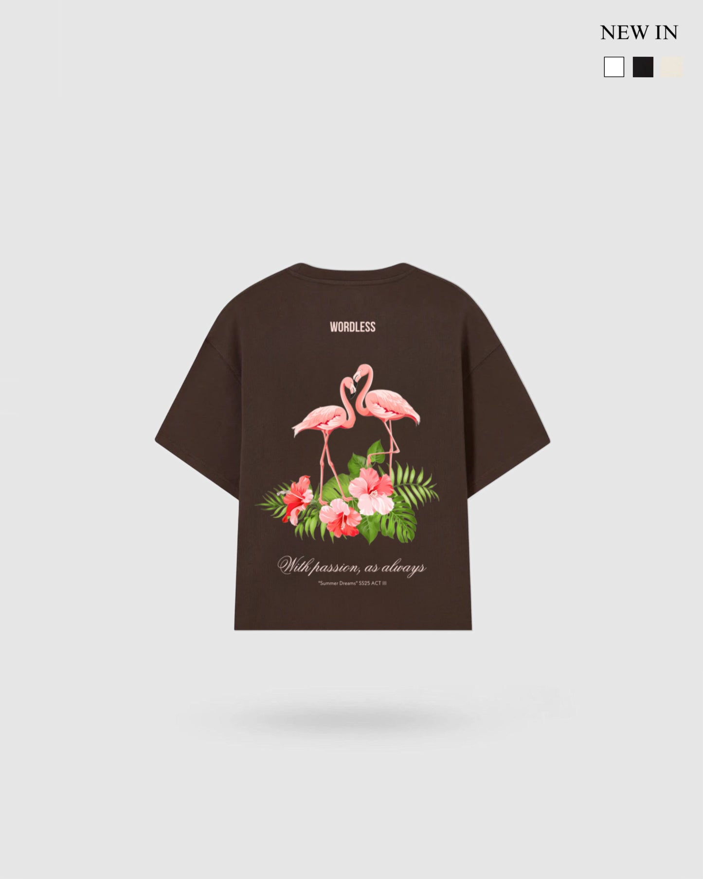 WORDLESS FLAMINGO BOXY TEE 300