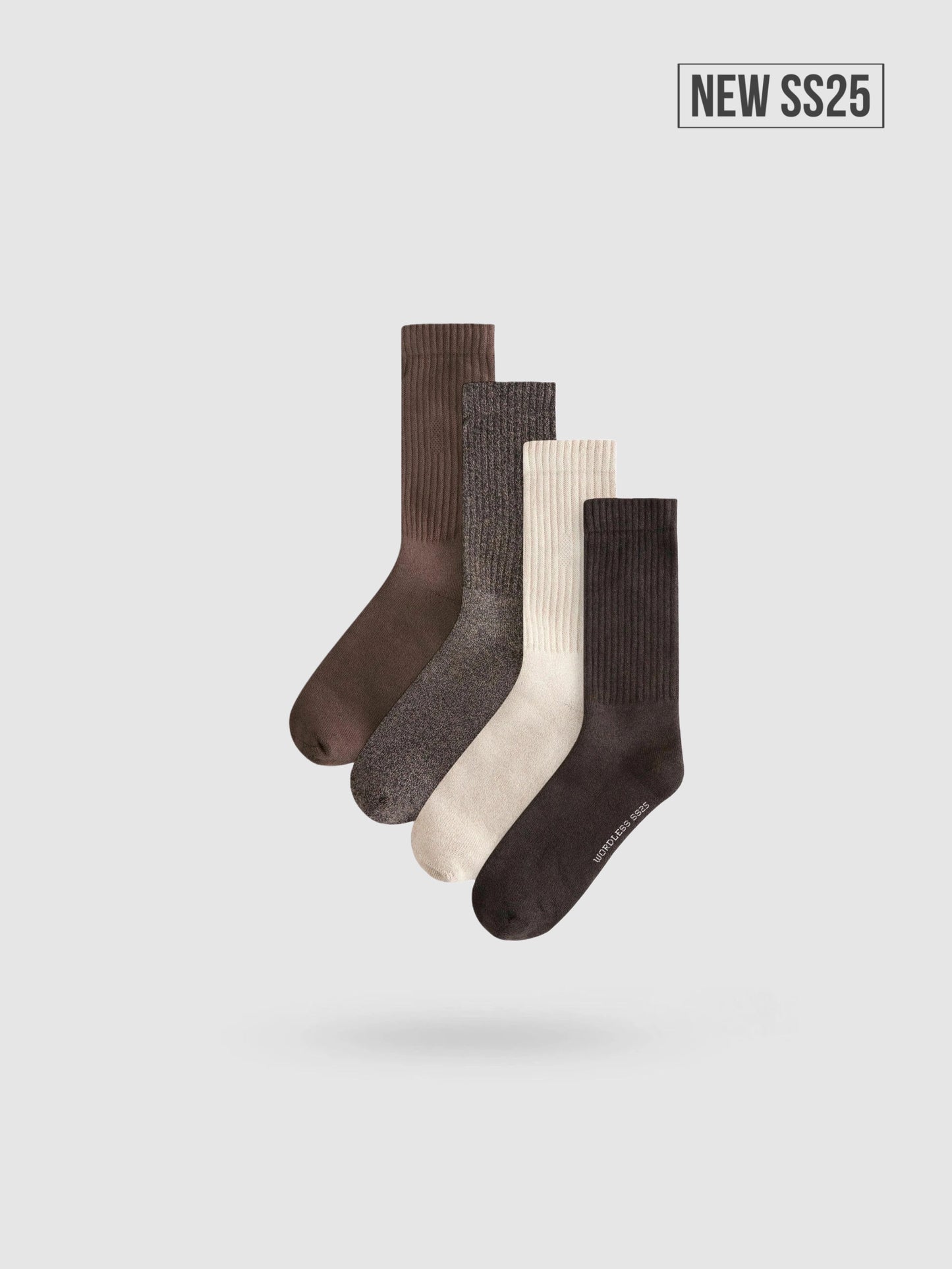 WORDLESS EVERYDAY WASHED SOCKS SS25 MULTIPACK
