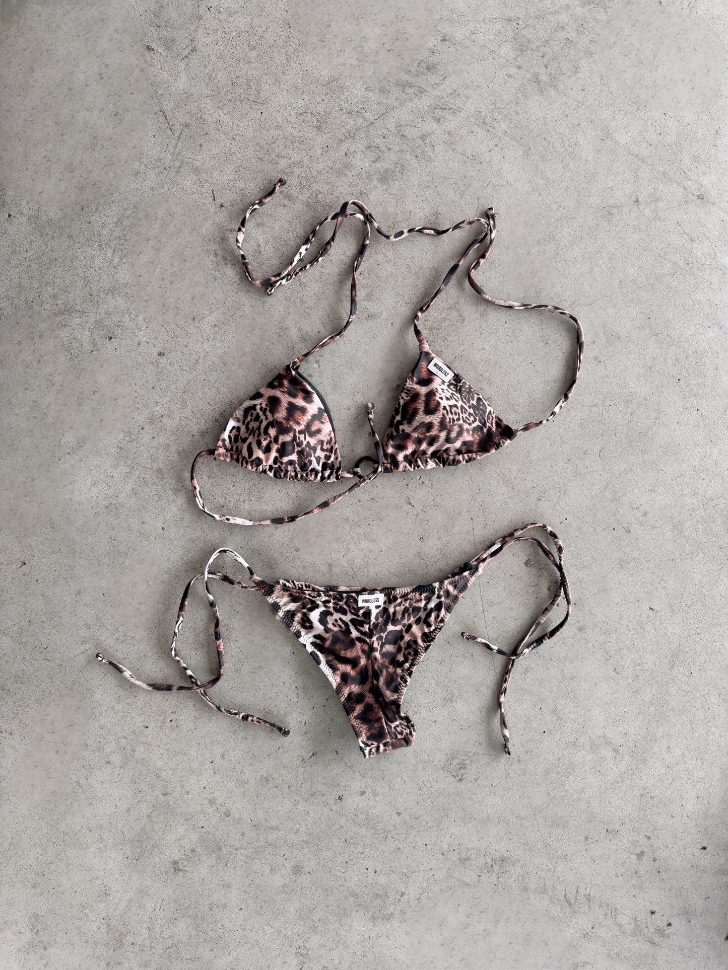 WORDLESS LEOPARD BIKINI FULL SET SS25