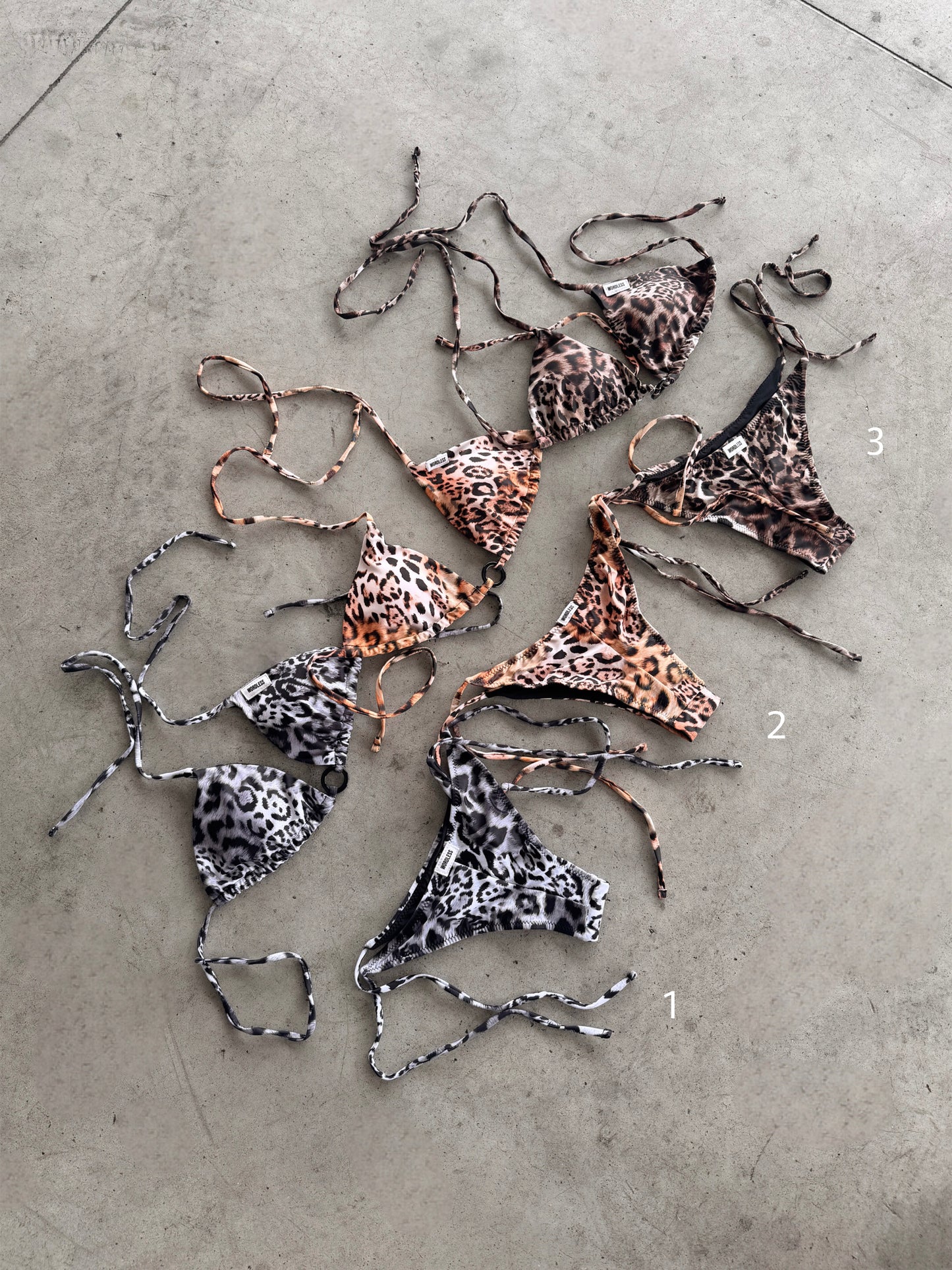 WORDLESS LEOPARD BIKINI FULL SET SS25