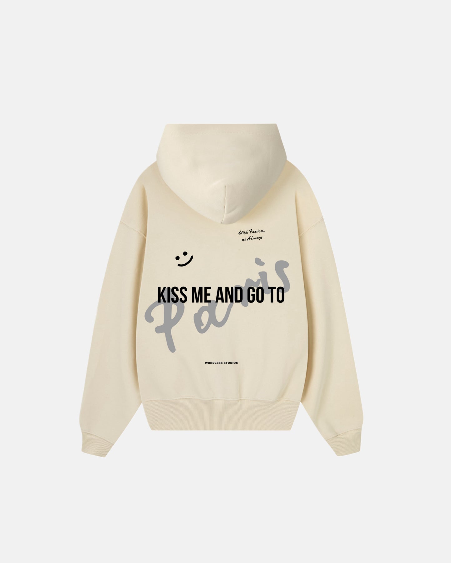 WORDLESS PARIS Kiss Oversize Zip Hoody 390
