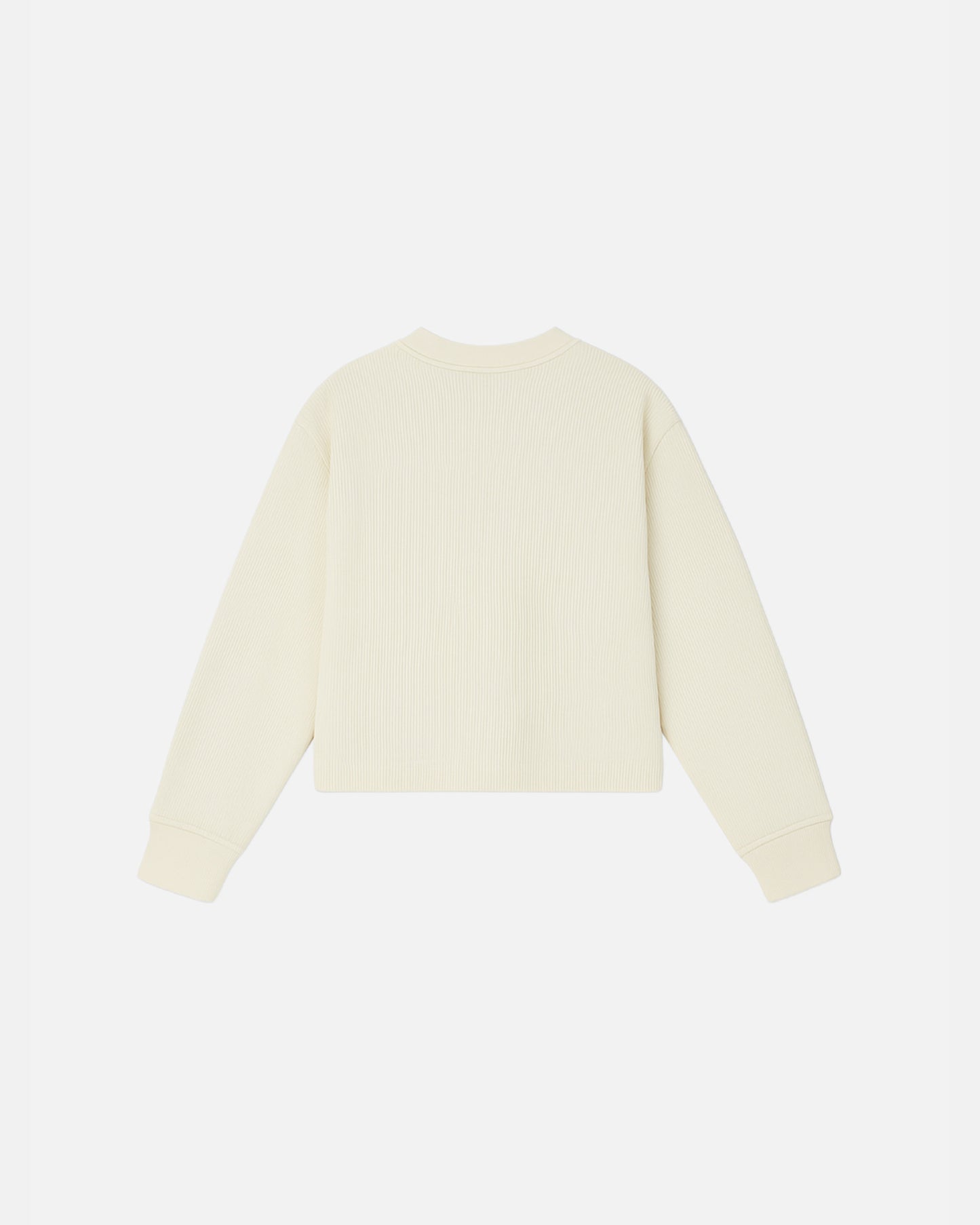 WORDLESS ICONIC Minimal Ribbed Cropped Longsleeve Tee