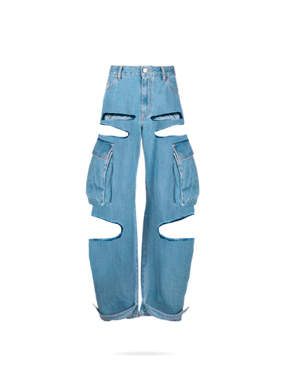 WORDLESS GIRL CARGO DENIM SIDE CUTS