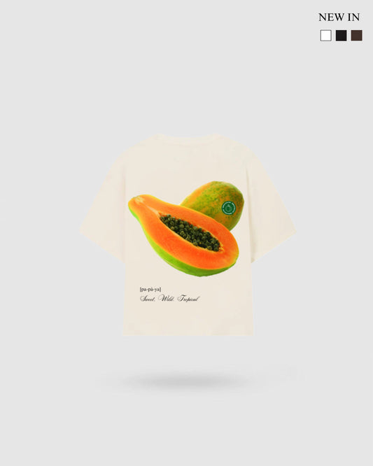 WORDLESS PAPAYA BOXY TEE 300