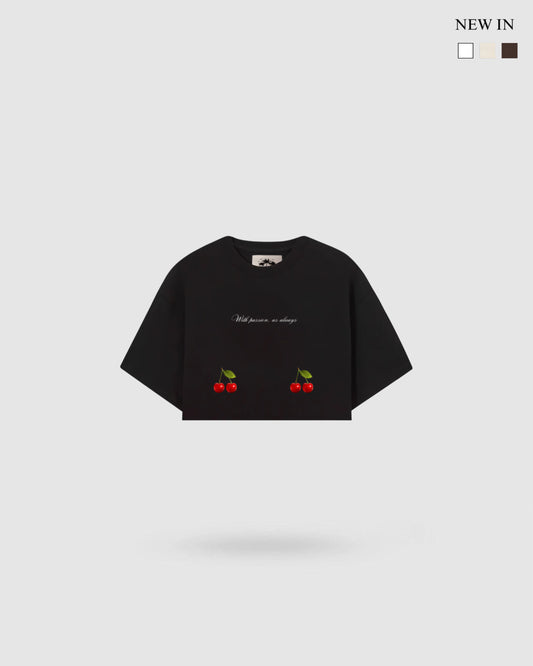 WORDLESS WOMAN'S CHERRY ULTRA-BOXY TEE 300