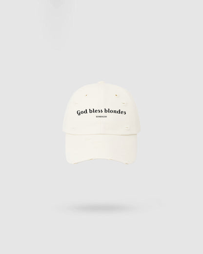 WORDLESS BLONDES DISTRESSED HAT 2025