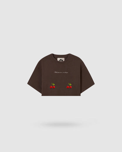 WORDLESS WOMAN'S CHERRY ULTRA-BOXY TEE 300