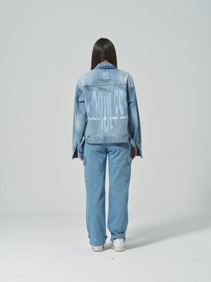 WORDLESS UNISEX HEART DENIM JACKET