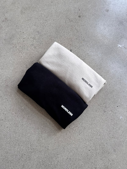 WORDLESS ICONIC Minimal Ribbed Cropped Longsleeve Tee