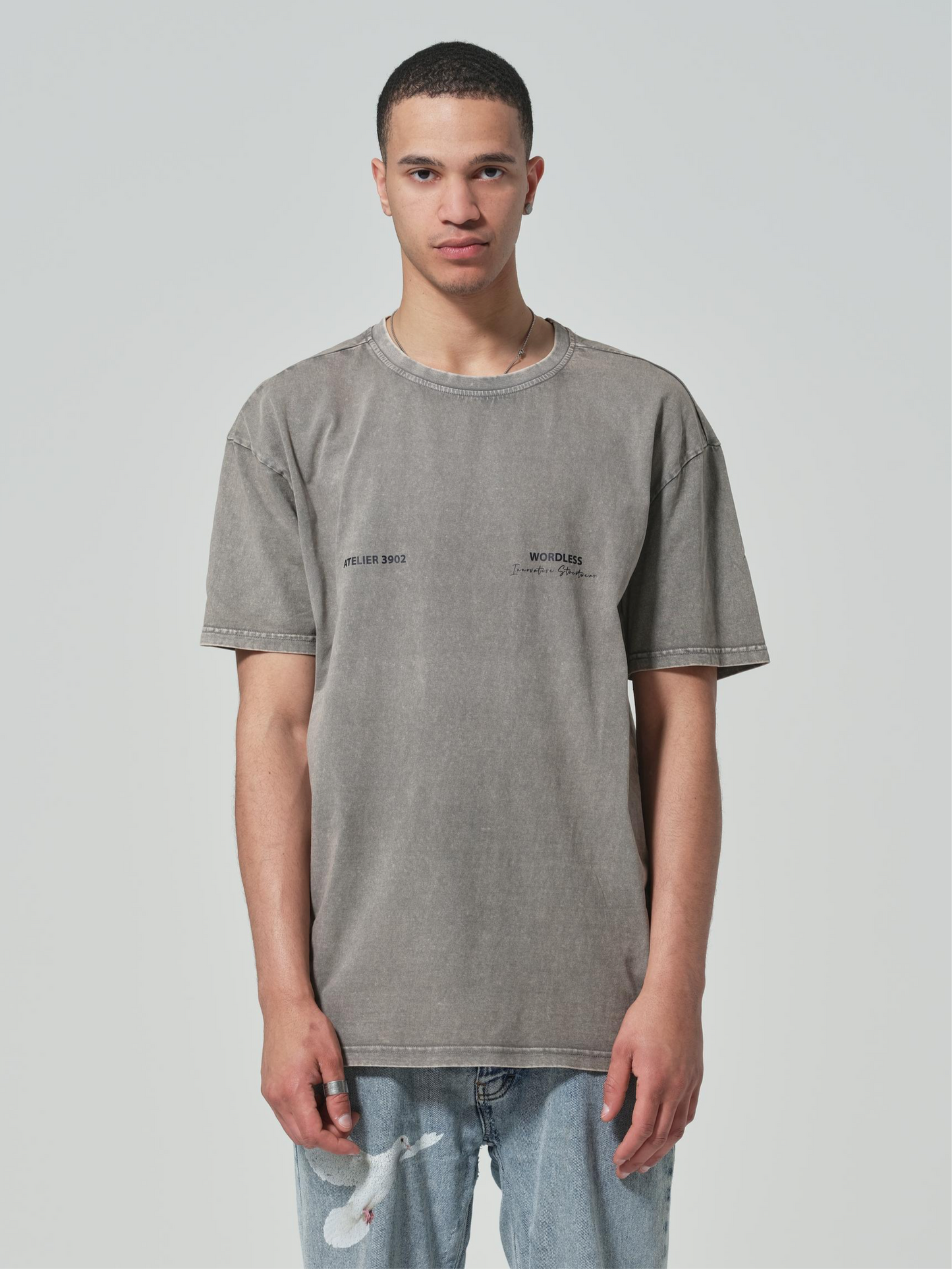 WORDLESS SOCIETY WASHED OVERSIZE TEE