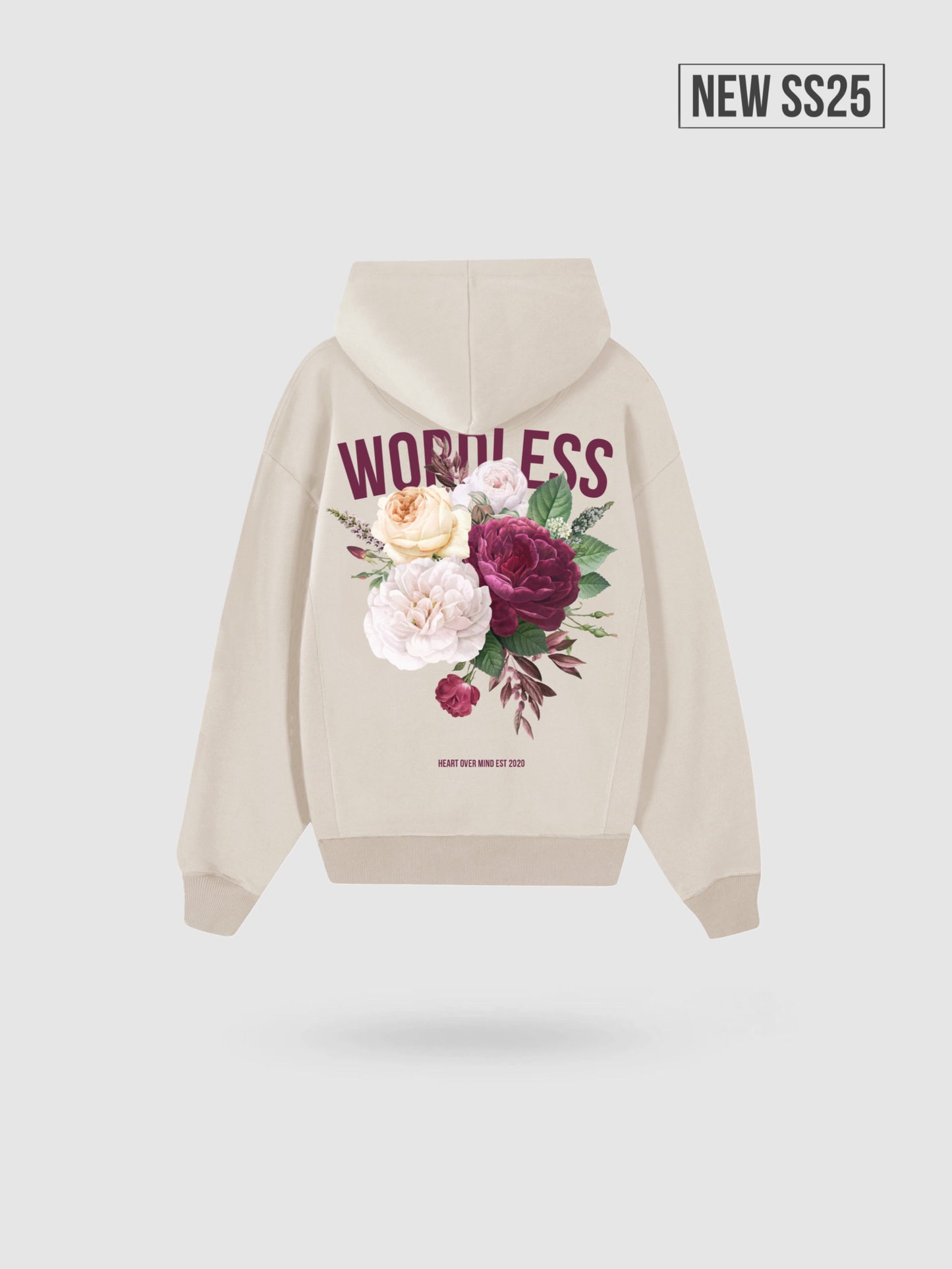 WORDLESS OVERSIZE HOODY “FLOWERS” 450