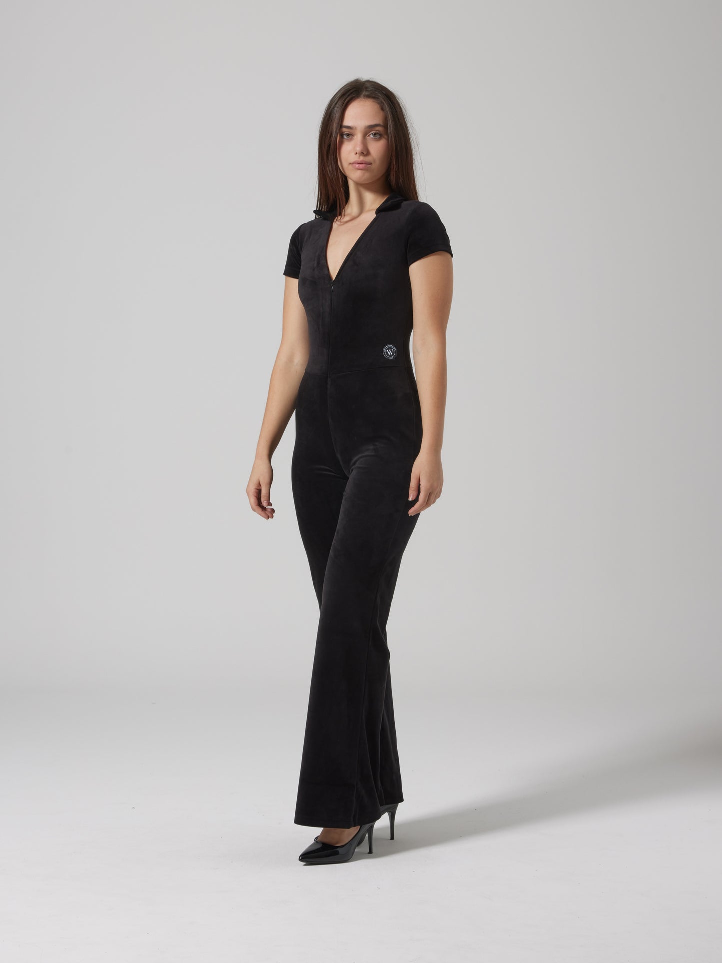 WORDLESS VELVET JUMPSUIT