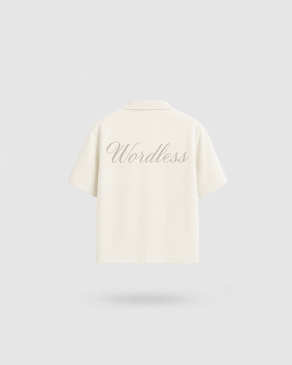 WORDLESS MINIMAL BLOUSE LINEN MIXTURE SS25