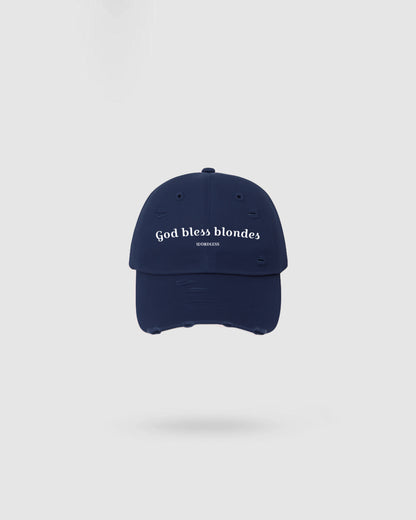 WORDLESS BLONDES DISTRESSED HAT 2025