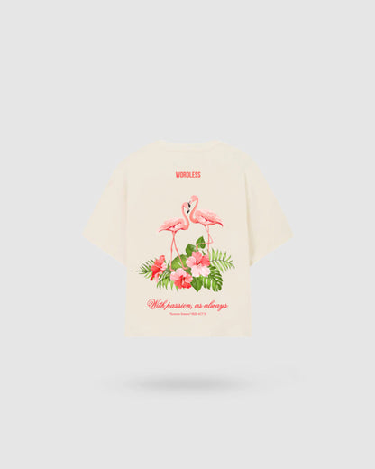WORDLESS FLAMINGO BOXY TEE 300