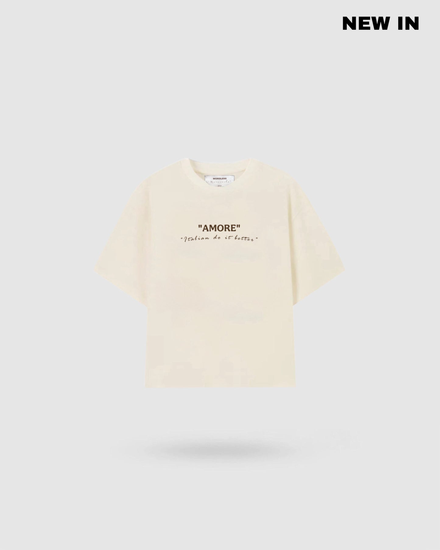 WORDLESS AMORE BOXY TEE 300