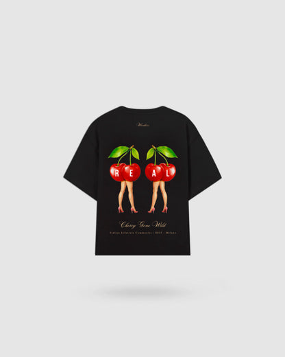 WORDLESS WILD CHERRY BOXY TEE 300