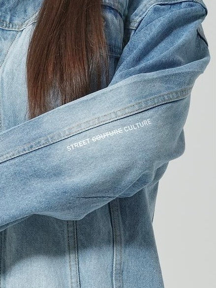 WORDLESS UNISEX HEART DENIM JACKET