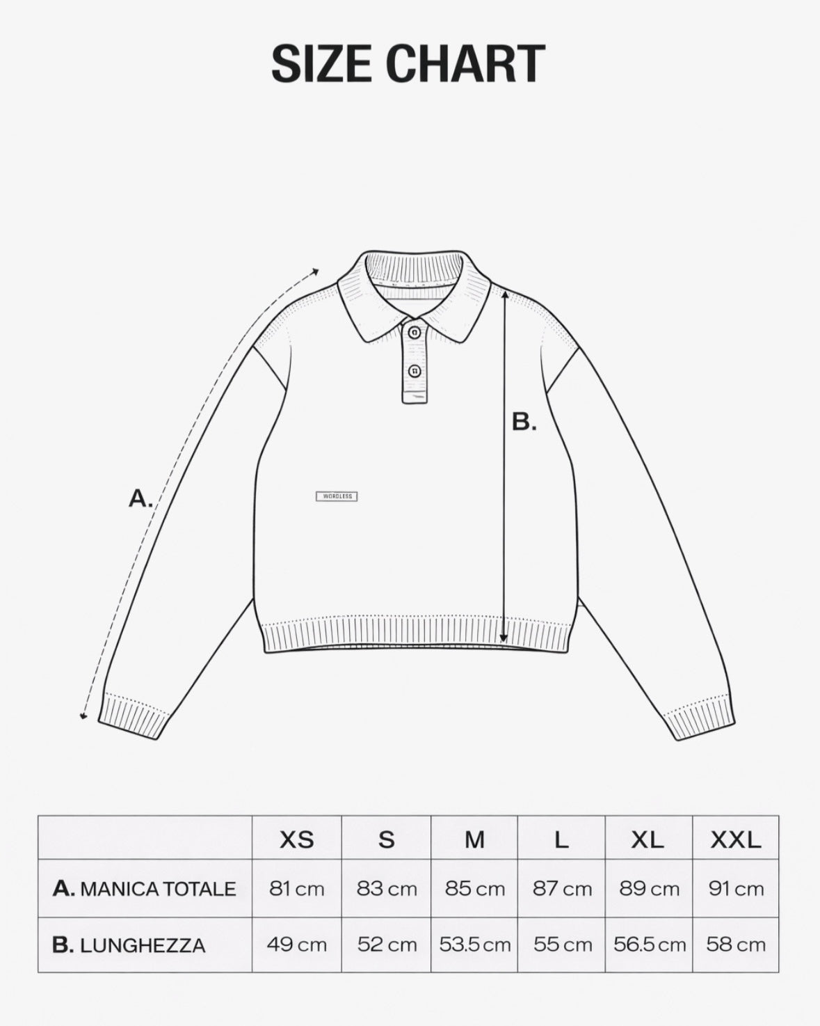 WORDLESS Rib Cropped Knit Longsleeve