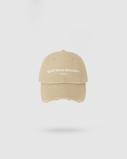 WORDLESS BLONDES DISTRESSED HAT 2025