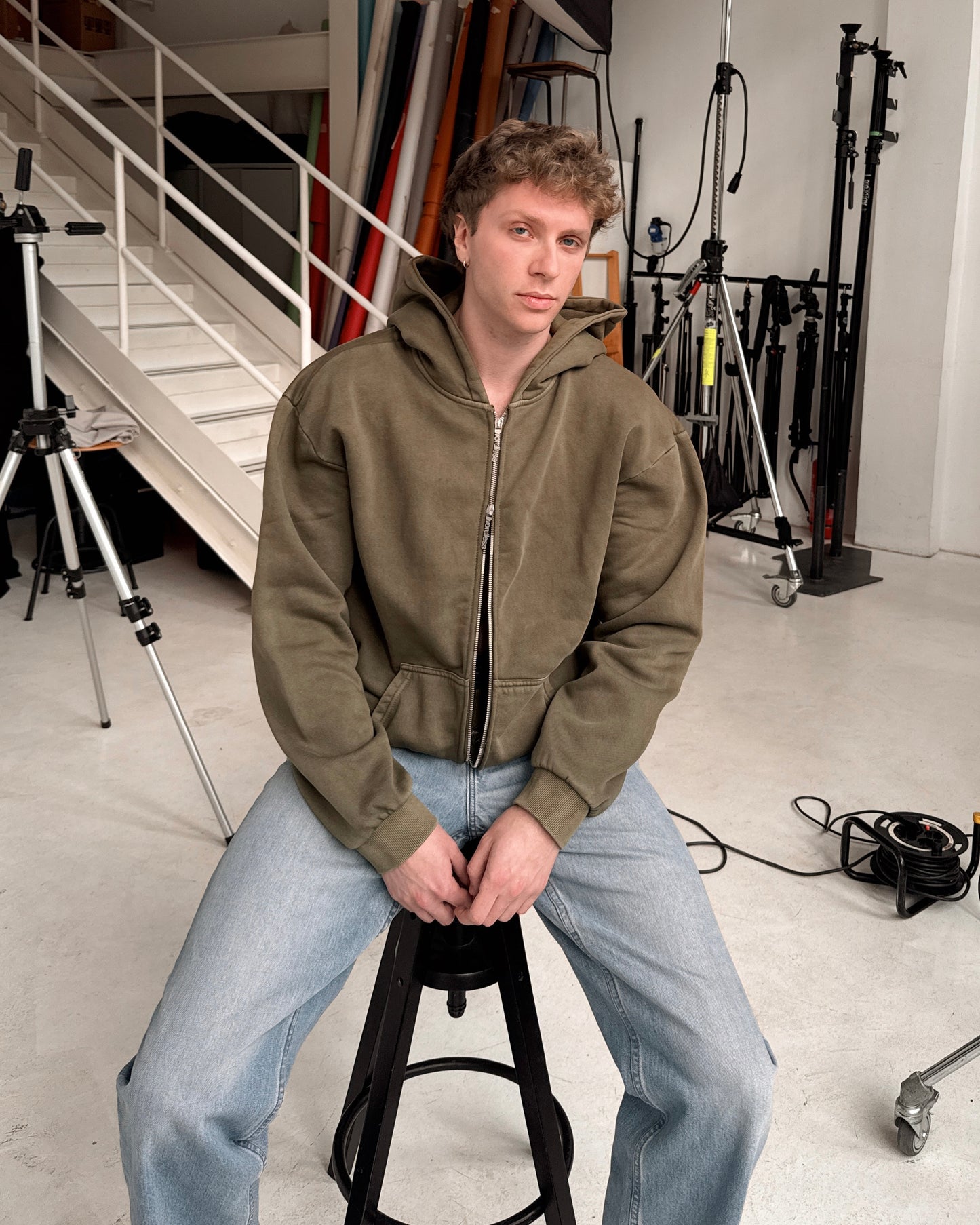 WORDLESS Two-Way Ash Zip Hoody 400