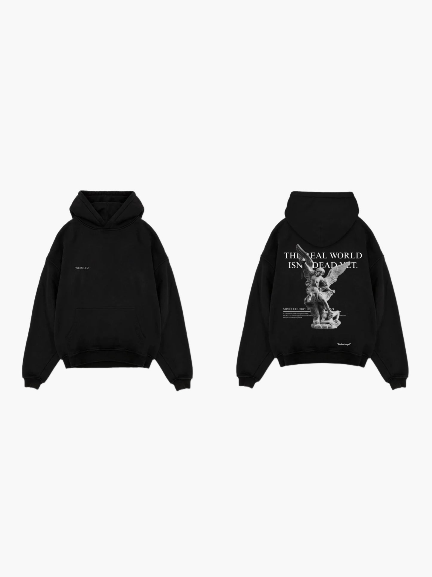 WORDLESS ANGEL HOODIE 460 BLK