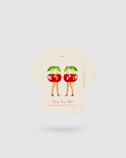 WORDLESS WILD CHERRY BOXY TEE 300