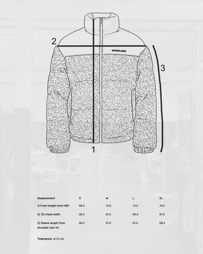 WORDLESS ICONIC TEDDY PUFFER JACKET