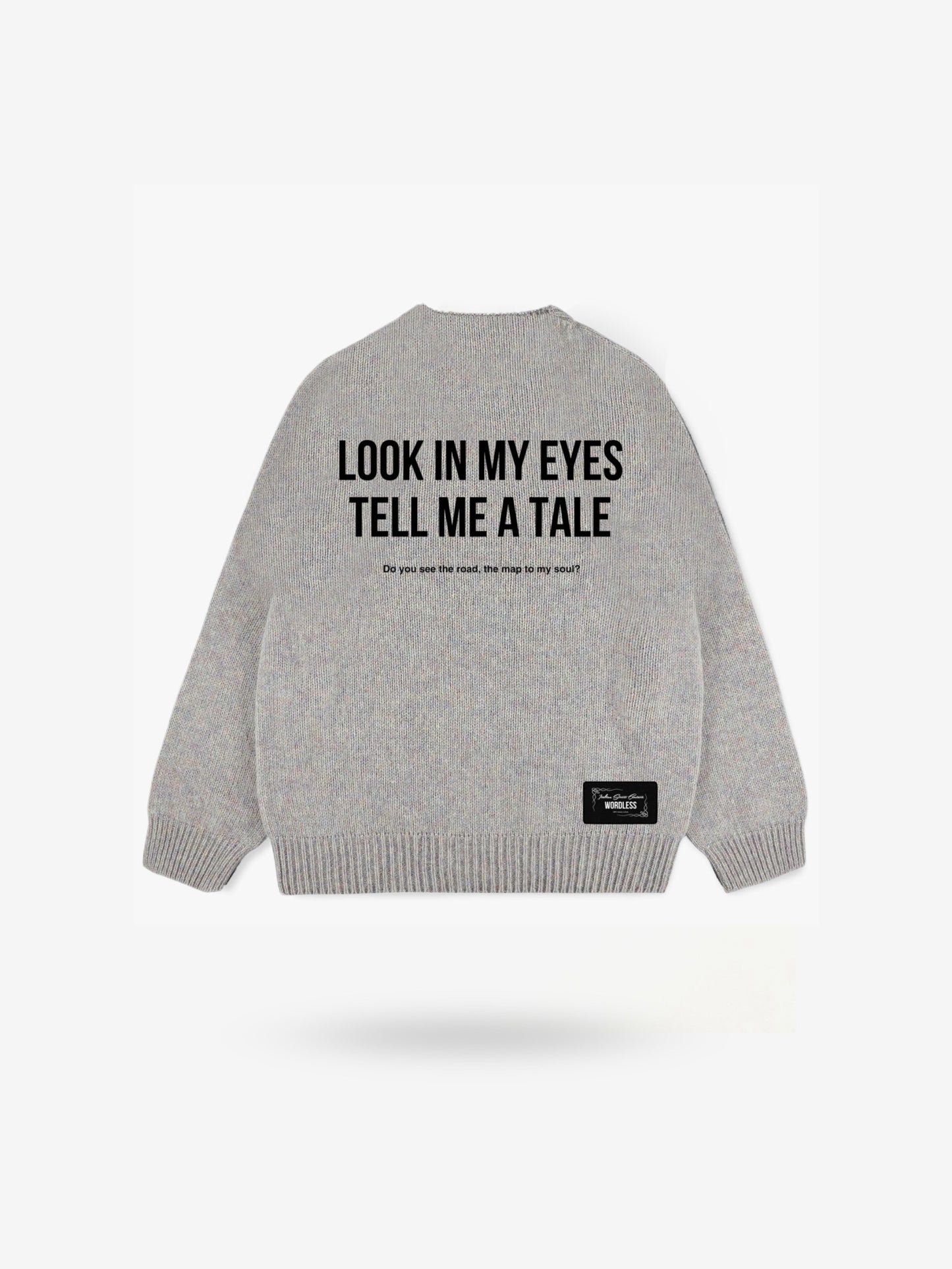 WORDLESS TRAVIS MY EYES KNIT SWEATER