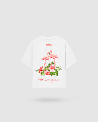 WORDLESS FLAMINGO BOXY TEE 300