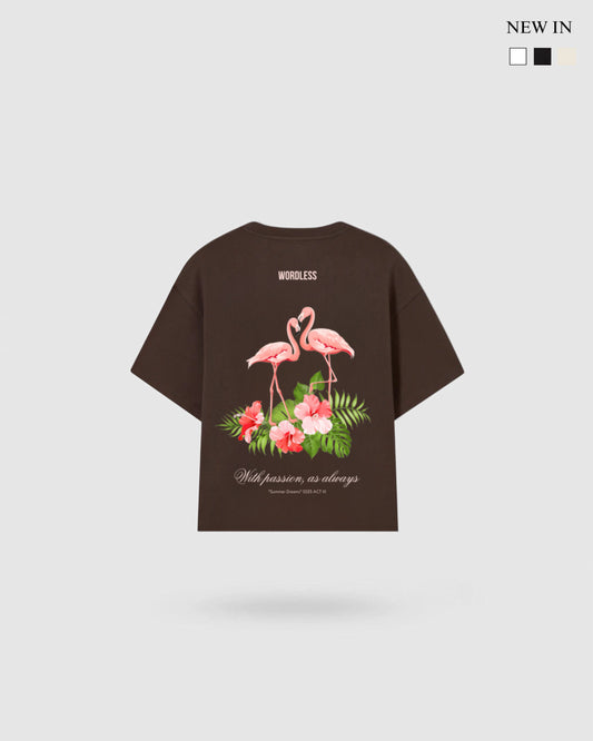 WORDLESS FLAMINGO BOXY TEE 300