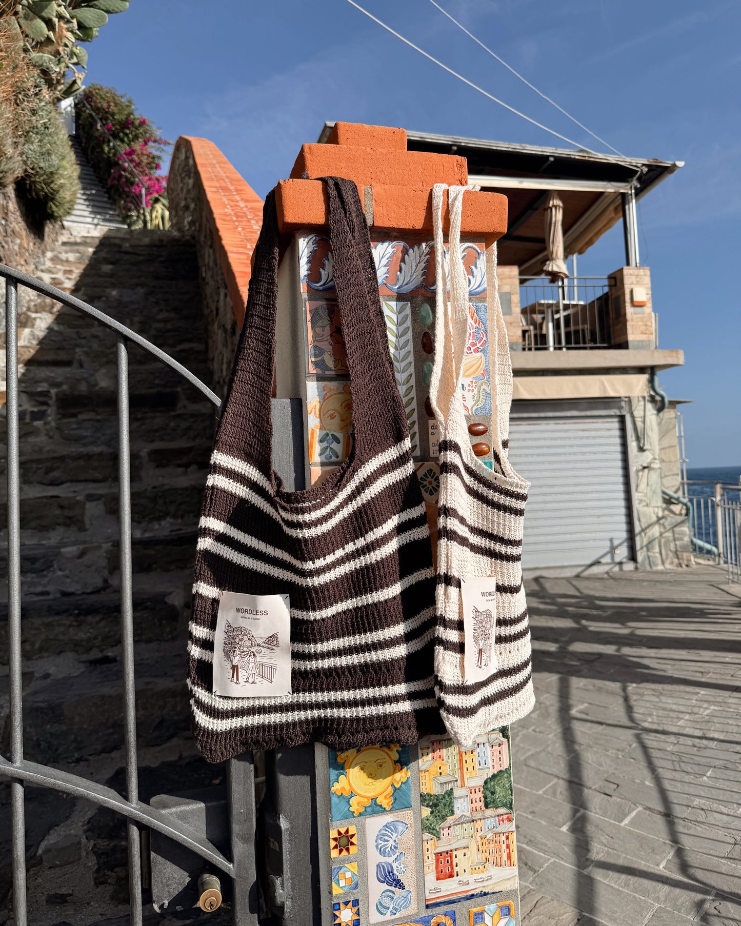 WORDLESS CINQUE TERRE BEACH BAG