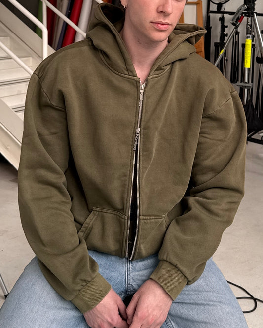 WORDLESS Two-Way Ash Zip Hoody 400