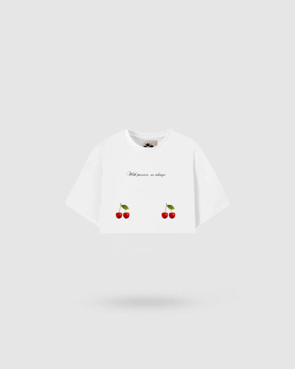 WORDLESS WOMAN'S CHERRY ULTRA-BOXY TEE 300