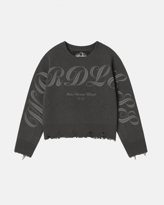 WORDLESS DISTRESSED SWEATER FW24