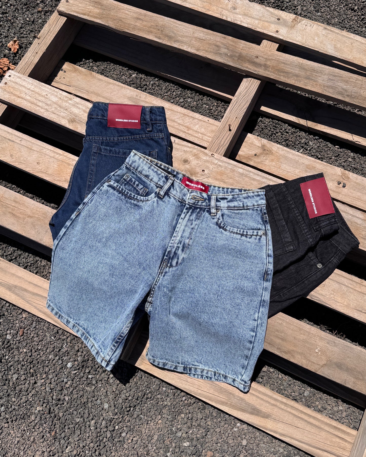 WORDLESS Womans Denim Shorts SS26